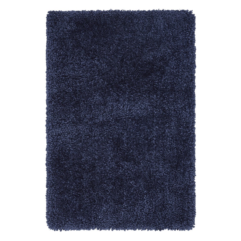 Spiral Shaggy Rugs in Navy